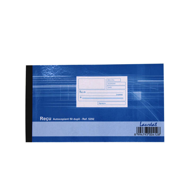 Manifold Doc Trésorerie 18.5x10.5 "Reçu" 50x2 Lauréat