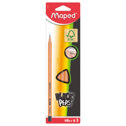 Crayon graphite fsc 100% hb x3 blister Maped