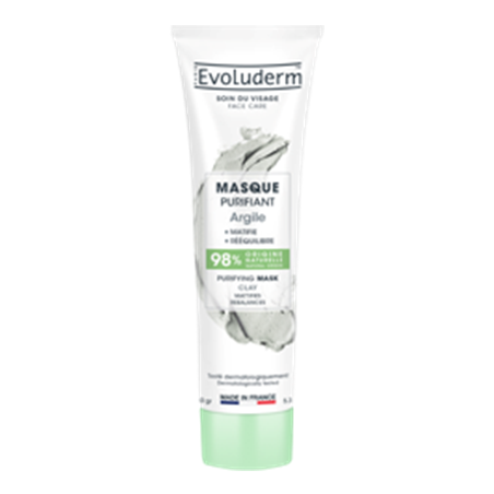 Masque purifiant argile 150g vegan Evoluderm 22009