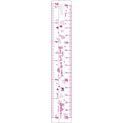 Règle+crayon+taille crayon+gomme MINI STATIONERY SET BARBIE blister