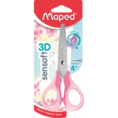 Ciseaux écolier 13 cm sensoft 3D PASTEL Maped