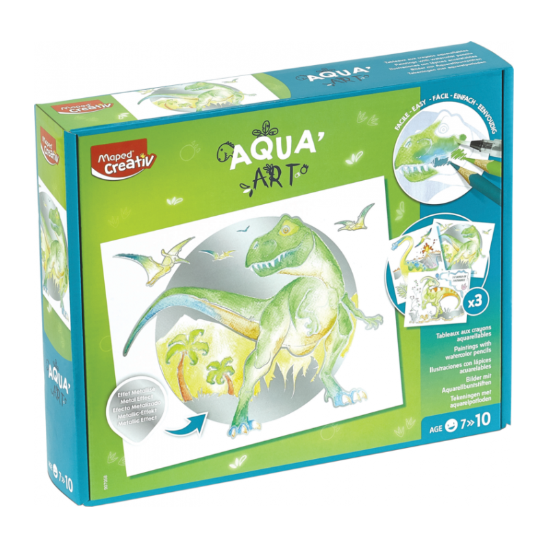 Set de coloriage AQUA ART DINOSAURE CREATIV Maped