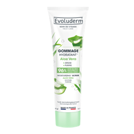 Gommage hydratant aloe vera 150g vegan Evoluderm 22005