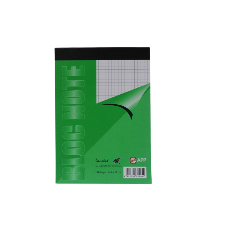 Bloc note A5 150 pages Lauréat