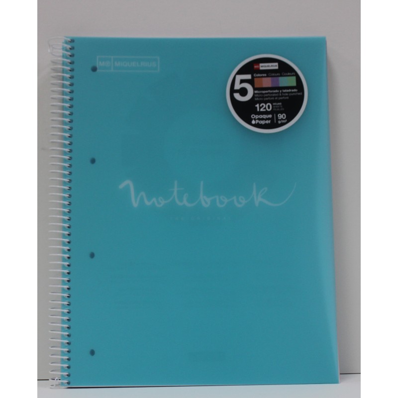 Note book EMOTION A4 ligné 120flles couverture polypro Miquelrius