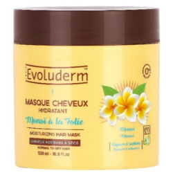 Masque cheveux hydratant monoi à la folie 500ml EVOLUDERM 20380