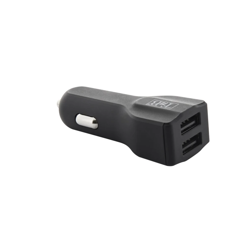 Chargeur allume-cigares 3A - 2 USB - noir