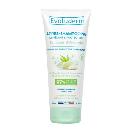 Après-shampoing démêlant et protect. douceur d'amande 200ml EVOLUDERM