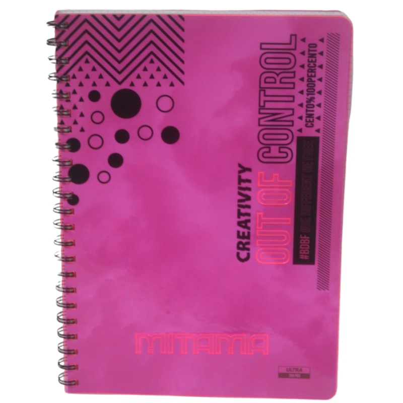 Note book A4 int. 5x5 200p FLUO COLORS MITAMA