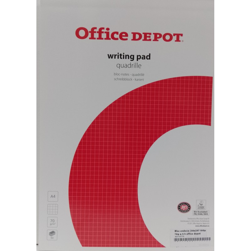 Bloc endosse 210x297 50p 70g q 5x5 office depot