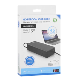 Chargeur universel secteur pour ultrabook 45W CLASSIQUE EASYLINE