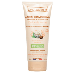 Après-shampoing démêlant et réparateur délice Karité 200ml EVOLUDERM