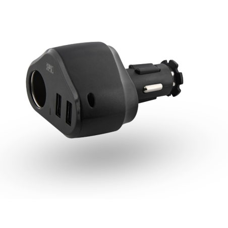 Chargeur allume-cigares 3en1 - noir