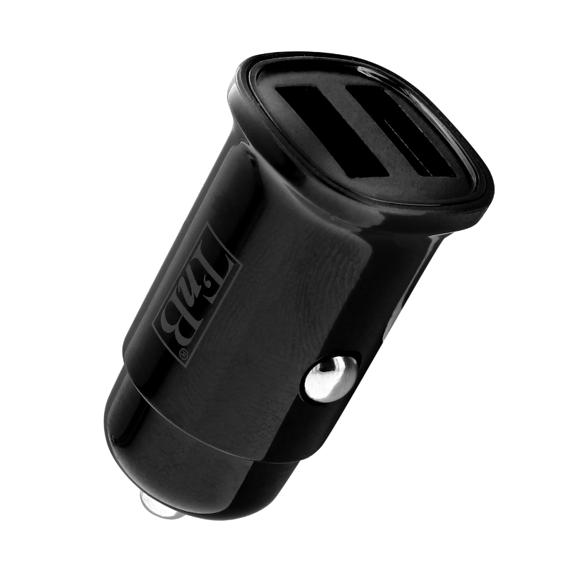 Chargeur allume-cigare double USB 2.4A - noir