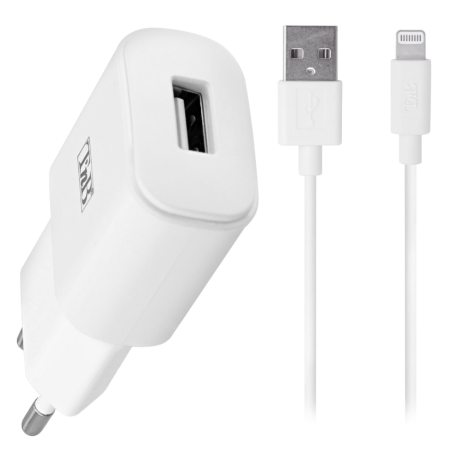 Chargeur sect. USB 1A+câble iPhone5-6/iPod Nano7 TNB 5W