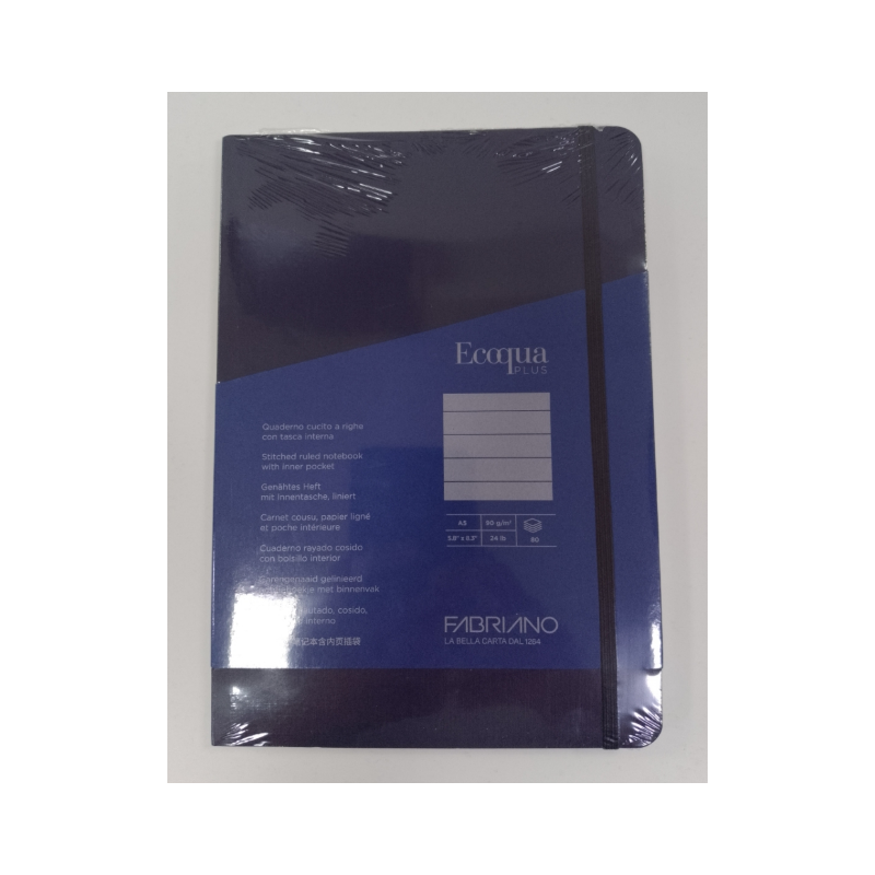 Notebook QUADERNO A5 Stitched LIGNE Ecoqua FABRIANO