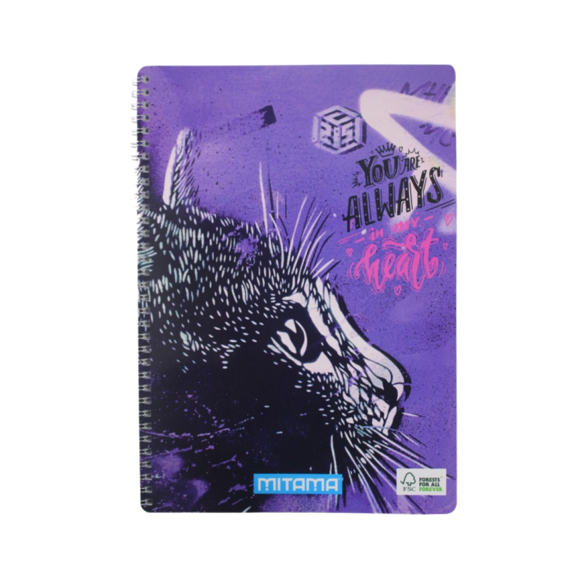 Cahier A4 int. ligné 120p 80g Fantaisie MITAMA