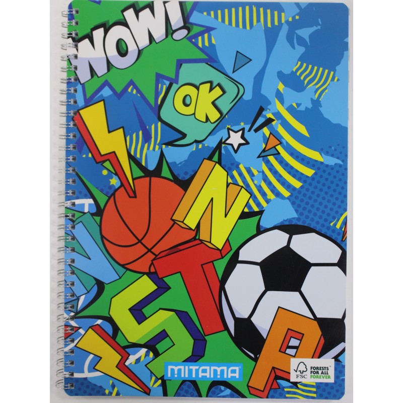 Cahier A4 int. 5x5 120p 80g Fantaisie MITAMA