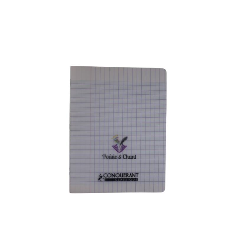 Cahier poésie et chant 17x22 Seyès et Uni 48p 90g Conquerant