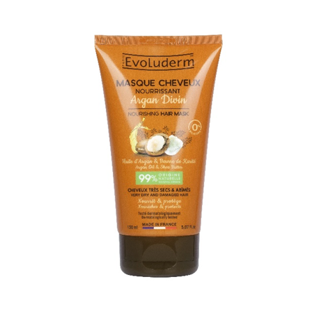 Masque cheveux argan karité 150ml 16285 EVOLUDERM