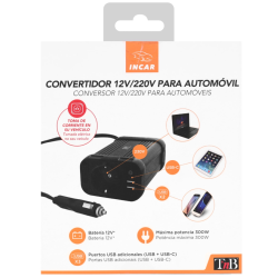 Convertisseur de tension 12V to 220V FR 300W-2USB 7,2A