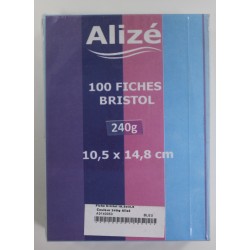 Fiche bristol 10.5x14.8 Couleur 240g Alizé