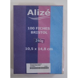 Fiche bristol 10.5x14.8 Couleur 240g Alizé