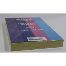 Fiche bristol 14.8x21 5x5 180g Alizé