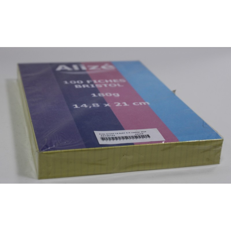 Fiche bristol 14.8x21 5x5 180g Alizé