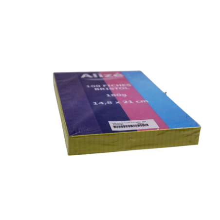 Fiche bristol 14.8x21 5x5 180g Alizé