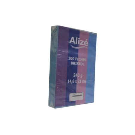 Fiche bristol 14.8x21 couleur 240g Alizé