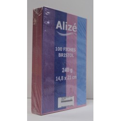 Fiche bristol 14.8x21 couleur 240g Alizé