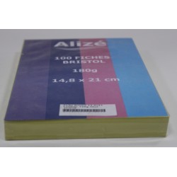 Fiche bristol 14.8x21 Couleur 180g Alizé