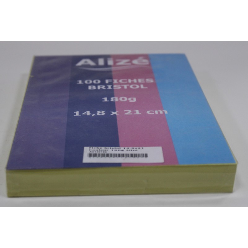 Fiche bristol 14.8x21 Couleur 180g Alizé