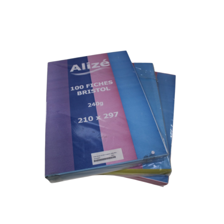 Fiche bristol 21x29.7 Couleur 240g Alizé