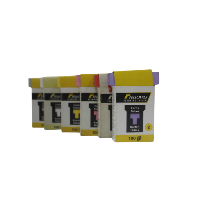 Fiches T semainier (Bte de 100) Fellowes