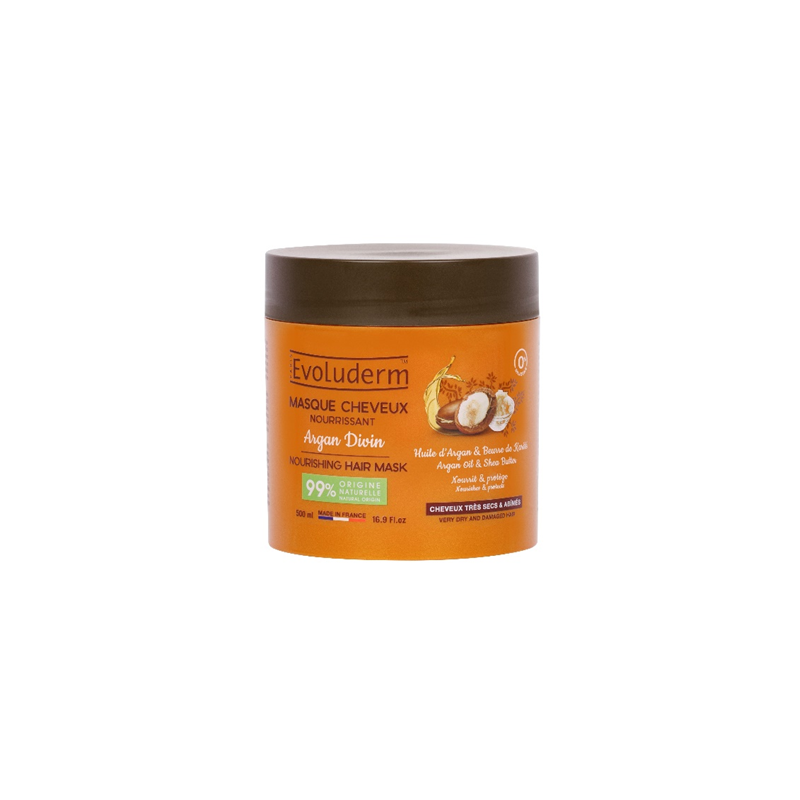 Masque cheveux argan divin 500ml EVOLUDERM
