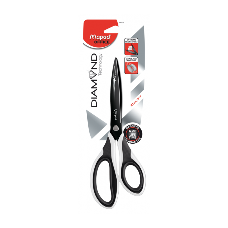 Ciseaux de bureau asymétrique Diamond 21cm ss blister Maped