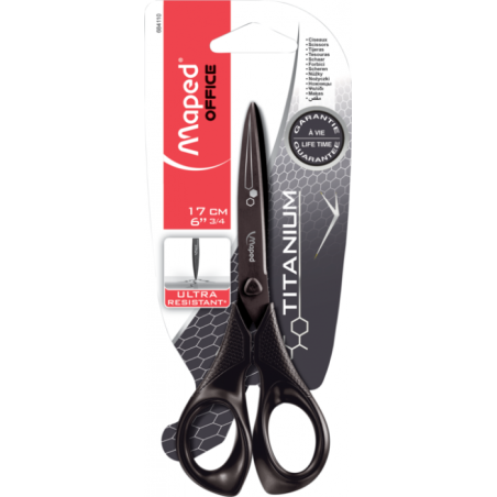 Ciseaux de bureau symétrique Titanium 17cm ss blister Maped