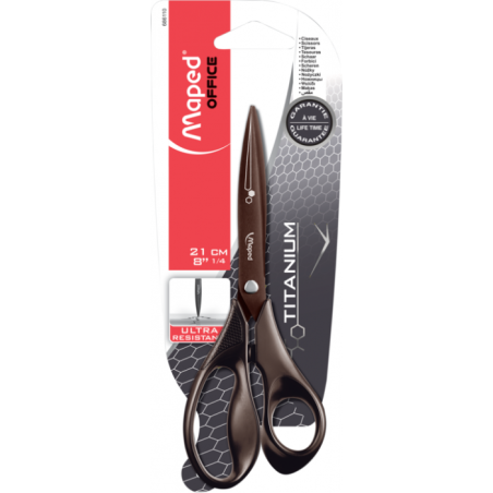 Ciseaux de bureau asymétrique Titanium 21cm ss blister Maped