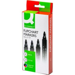 Marqueur pour tableau blanc pte ogive poch de 4 Q-CONNECT