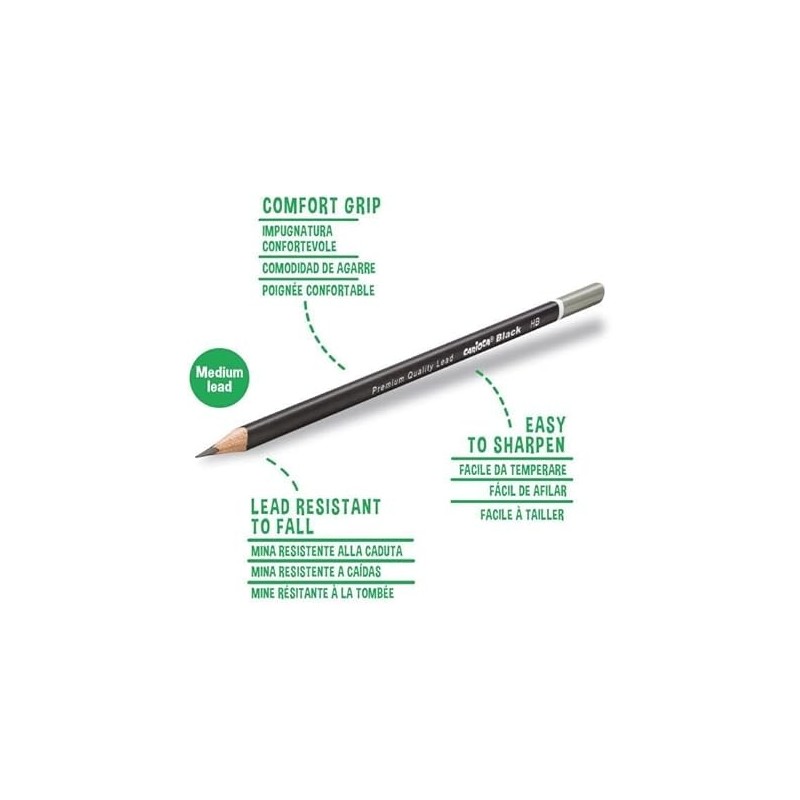 Crayon graphite HB avec gomme blister de 4 CARIOCA
