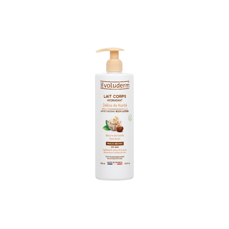 Lait corps délice karité 500ml 17312 EVOLUDERM