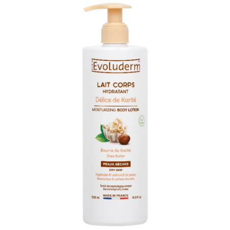 Lait corps délice karité 500ml 17312 EVOLUDERM