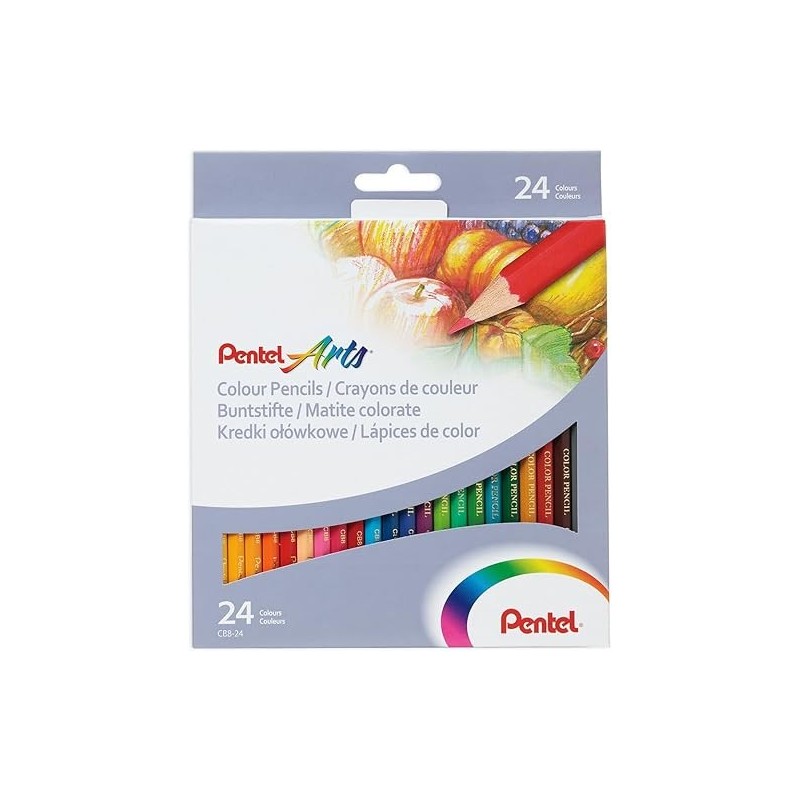 Crayon de couleur 18cm et 24cl CB8-24U PENTEL