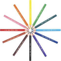 Crayon de couleur Kids plasticolor 12cl  triangle BIC