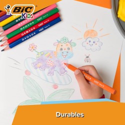 Crayon de couleur Kids plasticolor 12cl  triangle BIC