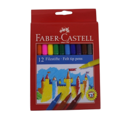 Feutre 12 couleurs scolaire château Faber Castel