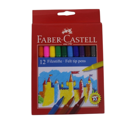 Feutre 12 couleurs scolaire château Faber Castel