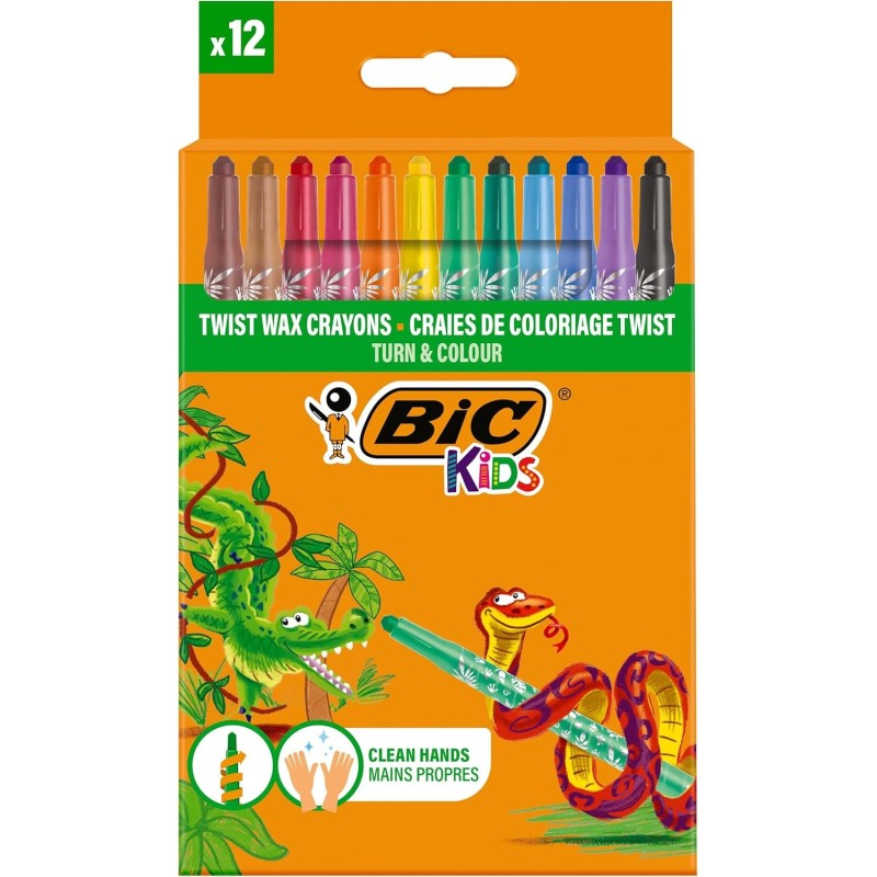 Crayon de couleur Cire 12cl Turn and Colour KIDS BIC